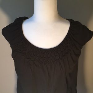 Loft black T shirt with interlocking pattern